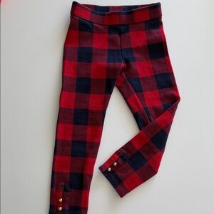 Janie & Jack Red and Blue Leggings, Size 5